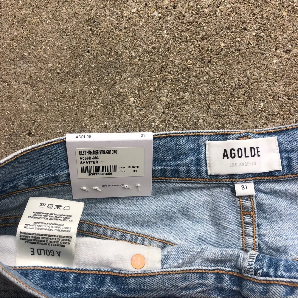New Agolde High Rise Crop Jeans Size 31